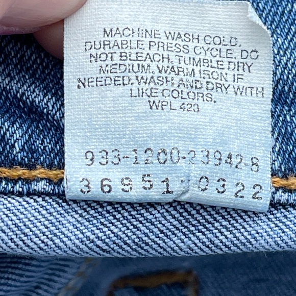 Vintage 550 Levi’s High Waist Y2K Blue Jean Shorts Size 10 - Picture 9 of 9